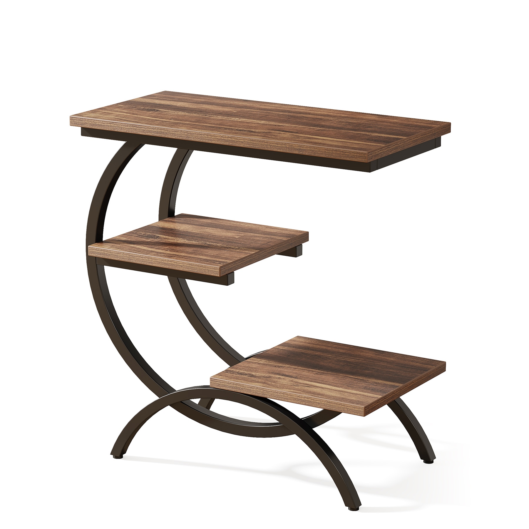 3-Tier End Table, C-Shaped End Table,_voghion.com